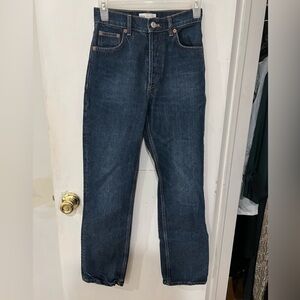 Zara Dark Blue Straight Leg Jeans